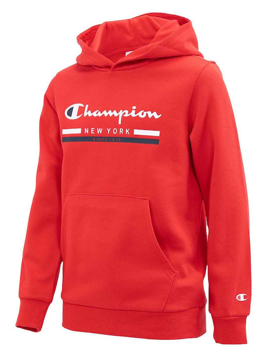 Champion Men's Sweatshirt with Hood Red