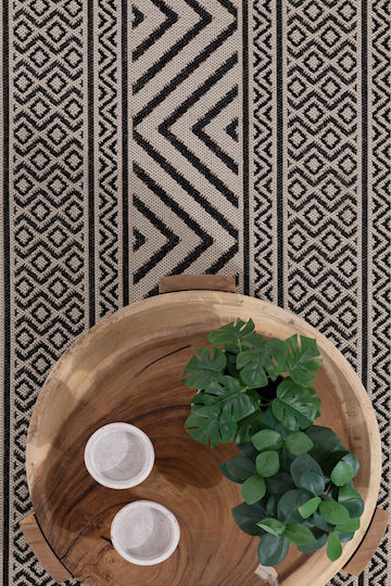 Royal Carpet Flox 7525W Χαλί Ορθογώνιο Καλοκαιρινό Ψάθινο Black 67x140cm