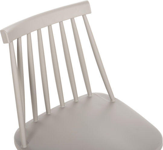 Vanessa Dining Room Polypropylene Chair Grey 42.5x44x81cm 4pcs