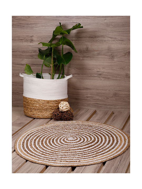 Sunshine Rug Round Summer from Jute Beige