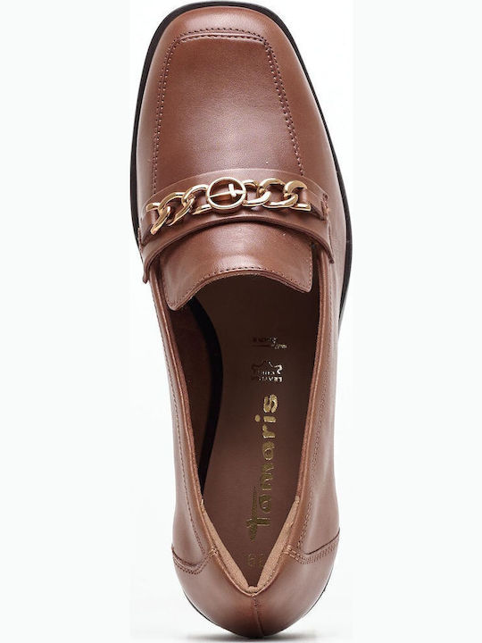 Δερμάτινα Γυναικεία Loafers σε Ταμπά Χρώμα