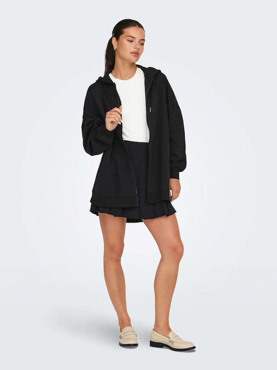 Daze Women's Sweatshirt Jacket Hooded Black