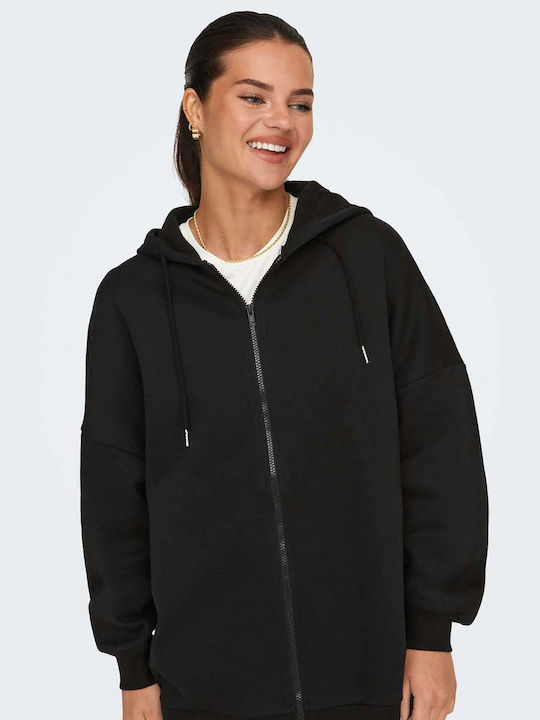 Daze Women's Sweatshirt Jacket Hooded Black