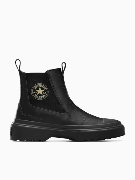 Converse Kids Leather Chelsea Boots Black