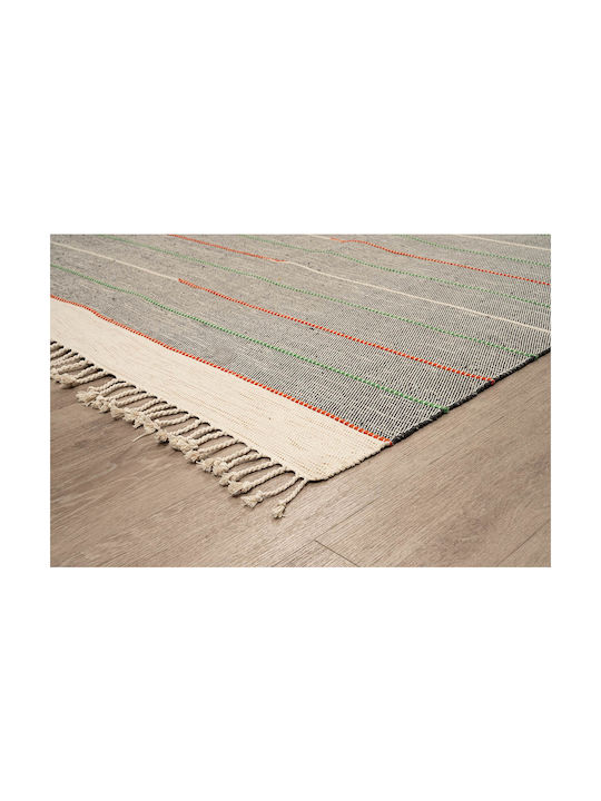 Newplan Ribella Handmade Rug Rectangular Summer with Fringes 500 L.Grey