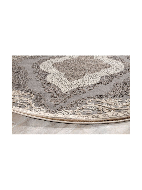 Tzikas Carpets Elite Rug Round Coffee-grey