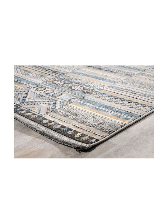 Tzikas Carpets Handmade Rug Rectangular with Fringes Gray