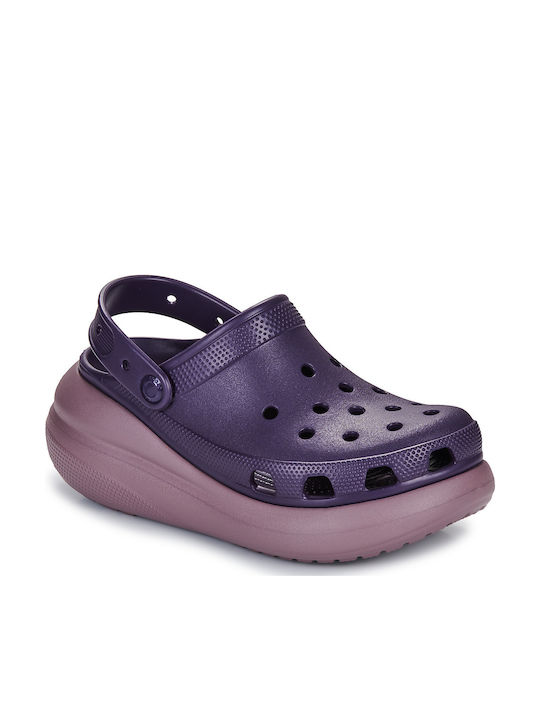 Crocs Classic Crush Γυναικεία Σαμπό Μωβ