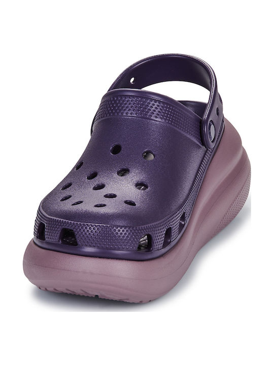 Crocs Classic Crush Γυναικεία Σαμπό Μωβ