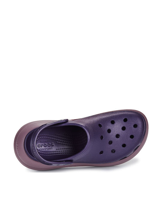 Crocs Classic Crush Γυναικεία Σαμπό Μωβ