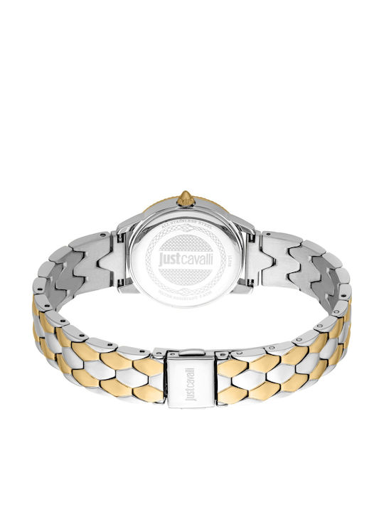 Just Cavalli Glam Γυναικείο Ρολόι 28mm Μπαταρίας με Χρυσό Μεταλλικό Μπρασελέ