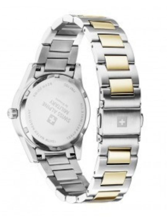 Swiss Alpine Military by Grovana Women's Watch with Silver Metal Bracelet
