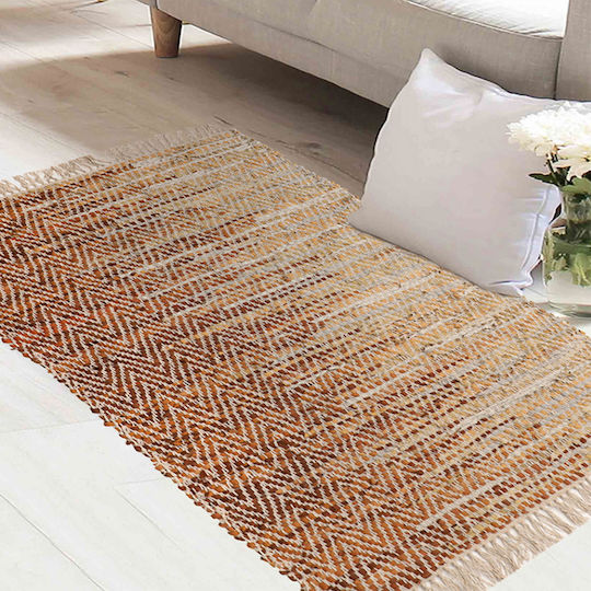 Melinen Teppich Rechteckig Synthetisch,Polyester/Cotton/Leather Beige
