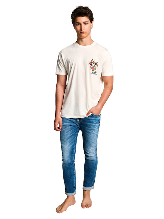 Staff Herren T-Shirt Kurzarm Beige