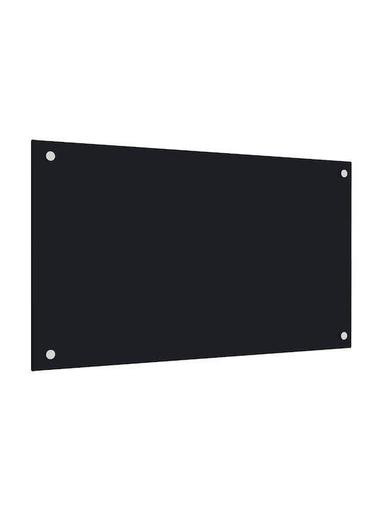 vidaXL Rectangular Back Glass in Black Colour 70x40cm 3315795 2 Pieces