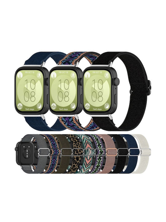 Λουράκι Υφασμάτινο Μαύρο (Huawei Watch Fit 3)