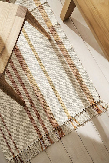 Gofis Home Harlow Teppich Rechteckig Sommer Baumwolle mit Fransen Yellow 312/10