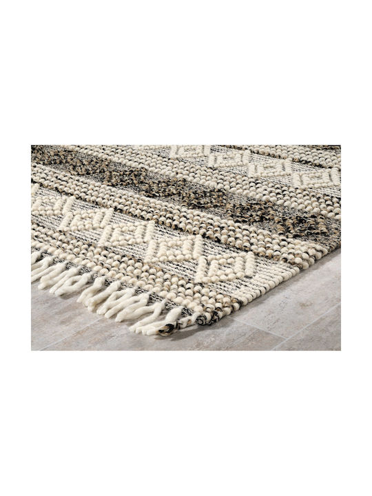 Tzikas Carpets 55155 Lucrat manual Covor Rectangular Lână cu franjuri Alb