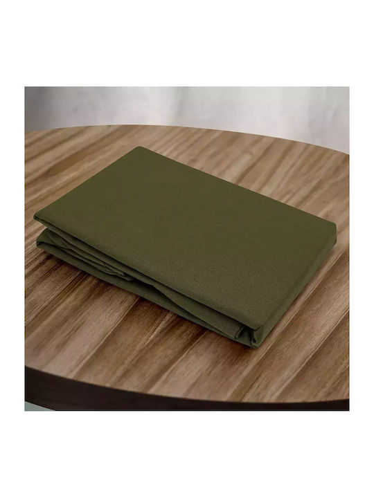 Lino Home Sheet for Single Bed 170x260cm. Claro Green