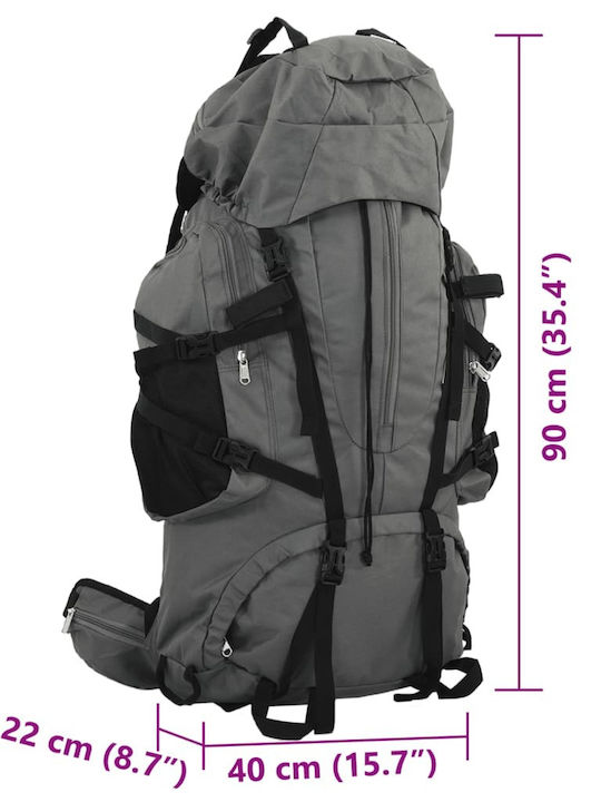 vidaXL Backpack Αδιάβροχο Γκρι