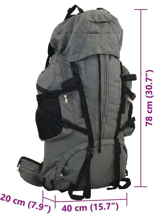 vidaXL Backpack Αδιάβροχο Γκρι