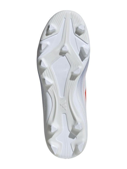 F50 Club Kids Molded Soccer Shoes Cloud White / Solar Red / Lucid Blue