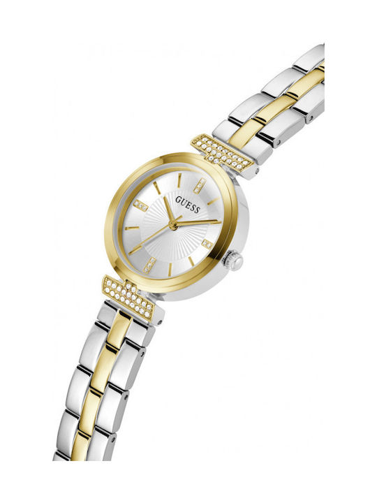Guess Women's Watch Chronograph with Gold Metal Bracelet