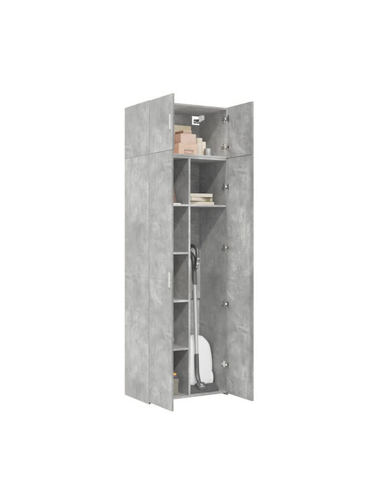 Double Door Wardrobe Gray 70x42.5x225cm