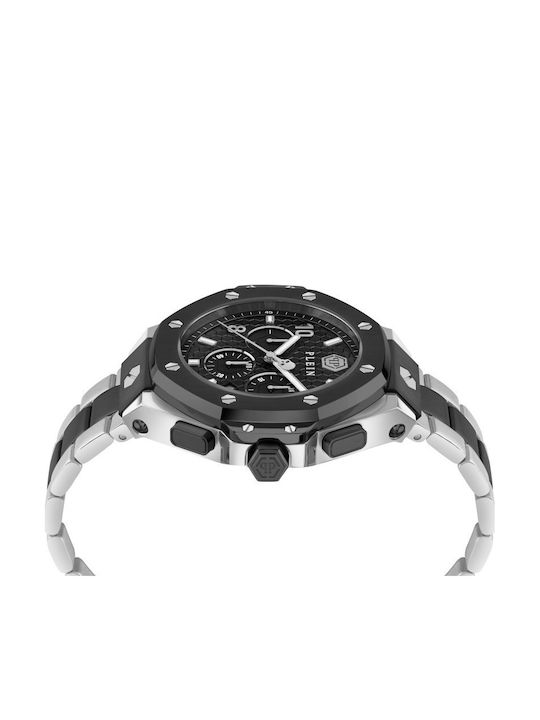 Philipp Plein Chrono Royal Men's Watch Battery Chronograph With Silver Metal Bracelet