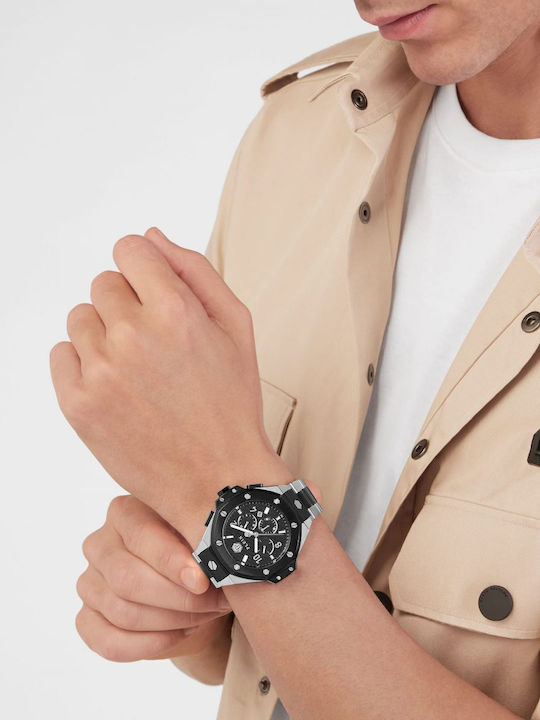 Philipp Plein Chrono Royal Men's Watch Battery Chronograph With Silver Metal Bracelet