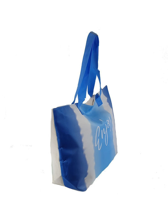 Stoff Strandtasche Blau