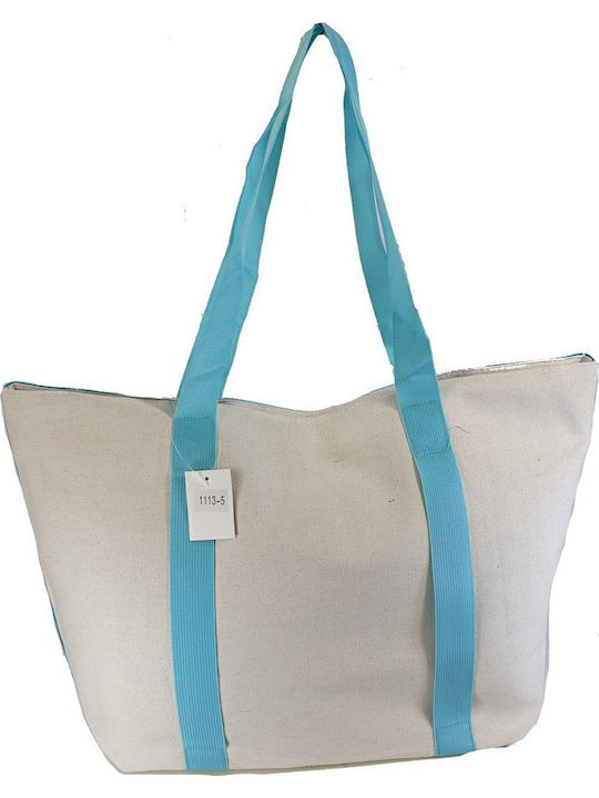 Enjoy Fabric Beach Bag Light Blue