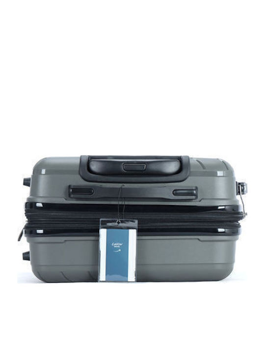 Lavor Cabin Hard Gray Suitcase with 4 Wheels Height 55cm