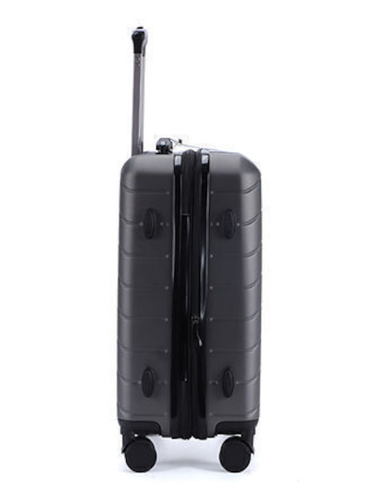 Lavor Cabin Hard Gray Suitcase with 4 Wheels Height 55cm