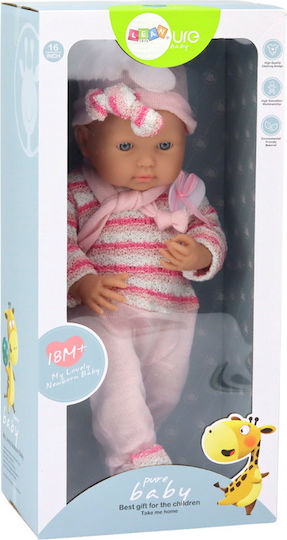 Baby In A Pink Striped Sweater