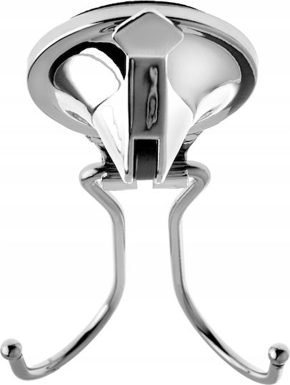 Kadax Haken Badezimmer Doppelt Saugnapf ​16.5x16.5cm Inox Silber