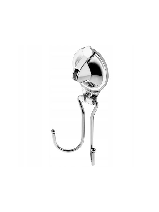 Kadax Double Wall-Mounted Bathroom Hook ​16.5x16.5cm Inox Silver