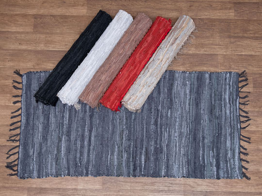 Viopros Χαλί Τζακιού Δερμάτινο 65x135cm Μπορντώ