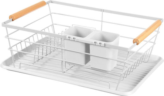 Brunbeste Scurgător De Chiuvetă Metalic Alb 43x32x14cm Brunbeste Scurgător De Chiuvetă Metalic Alb 43x32x14cm