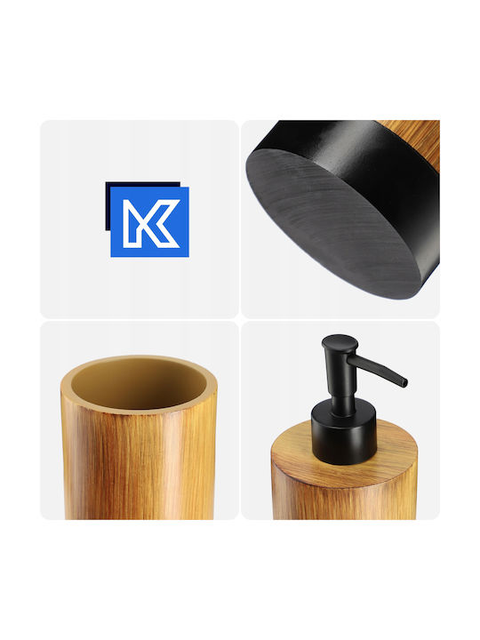 Kadax Dispenser Ξύλινο Μαύρο 350ml