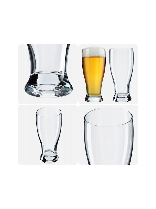 Kadax Set Gläser Bier, μπίρας aus Glas 565ml 6Stück