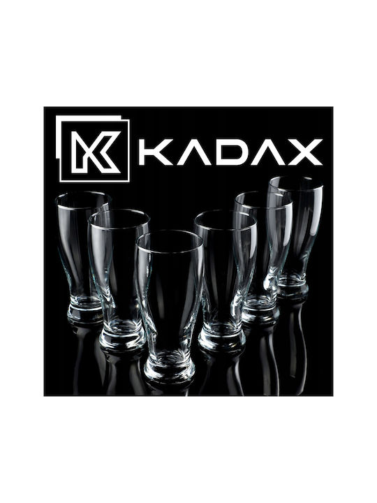 Kadax Set de pahare pentru bere din Sticlă 565ml 6buc