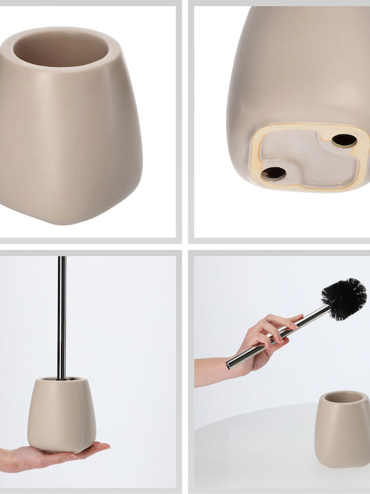 Kadax Keramik Badezimmer Toilettenbürste Beige
