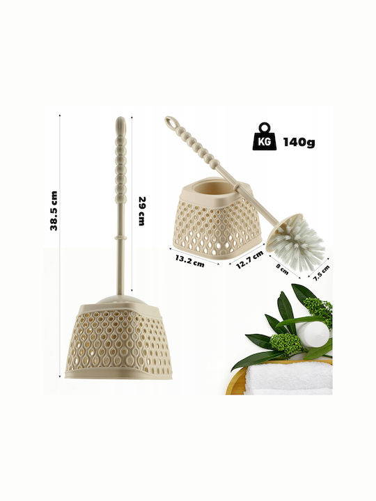 Kadax Plastic Coș de gunoi pentru baie Bej