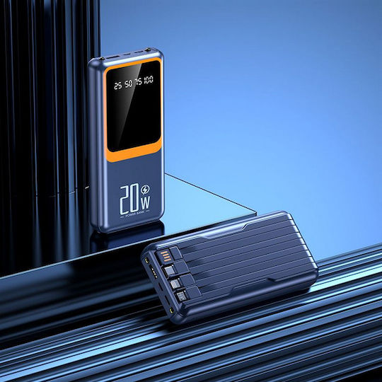 S113 Power Bank 10000mAh 20W με Θύρα USB-A και Θύρα USB-C Μαύρο
