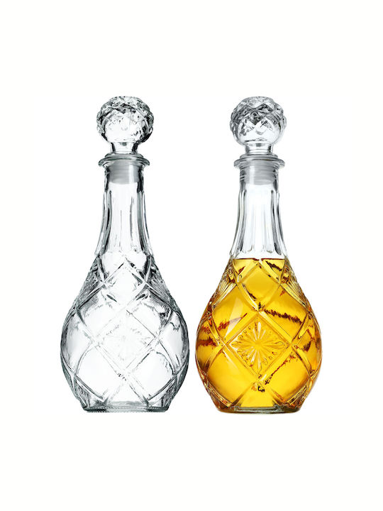 Kadax Crystal Карафа за Сервиране за Уиски 28бр с Тапа Прозрачна 800мл 1бр