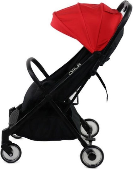 Nania Orla Καρότσι Μωρού Kατάλληλο για Nεογέννητο Red-Black 6.30kg