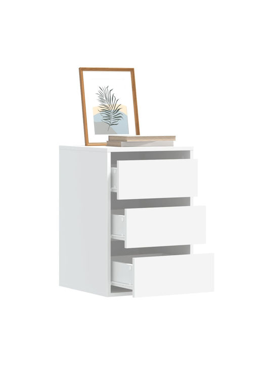 Comoda pentru Dormitor cu 3 sertare Albă 40x41x58buc