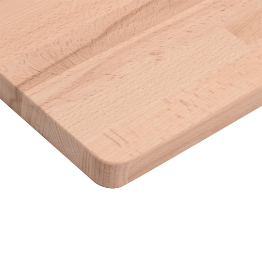 vidaXL Waschtisch ohne Waschbecken L60xB60xH2.5cm Beech