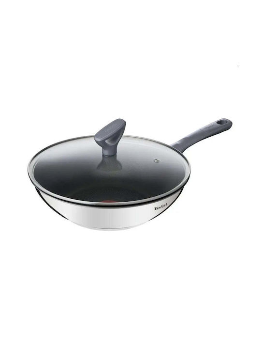 Tefal Daily Cook Τηγάνι από Ανοξείδωτο Ατσάλι με Καπάκι με Αντικολλητική Επίστρωση 28cm